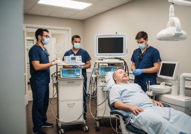 Medical team attending to a patient.